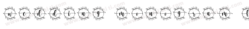 Wedding Monogram Fon字体转换